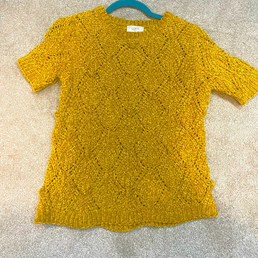 Mustard Yellow Knit Sweater - Loft Outlet